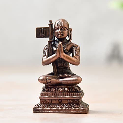 Copper Handmade Shri Ramanuja Idol 