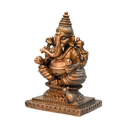 Copper Ganesha Idol 2.3 inches