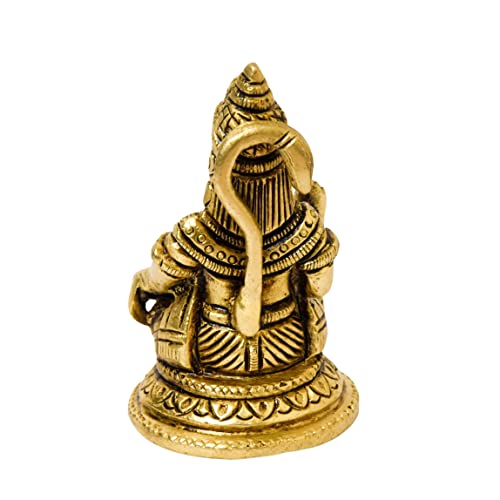  Brass Sitting Hanuman Idol Decor