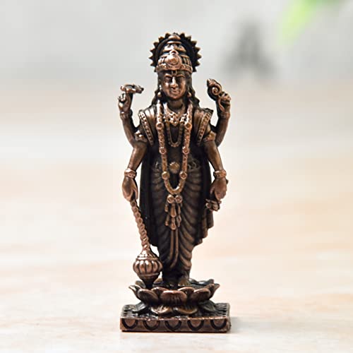 Copper Vishnu Idol 