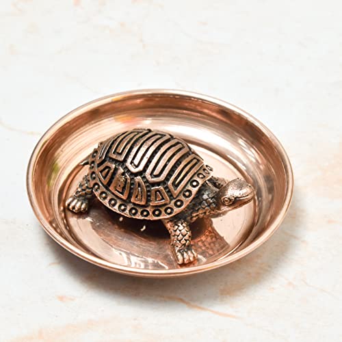 Handmade Turtle Kurma Tortoise with Copper Plate