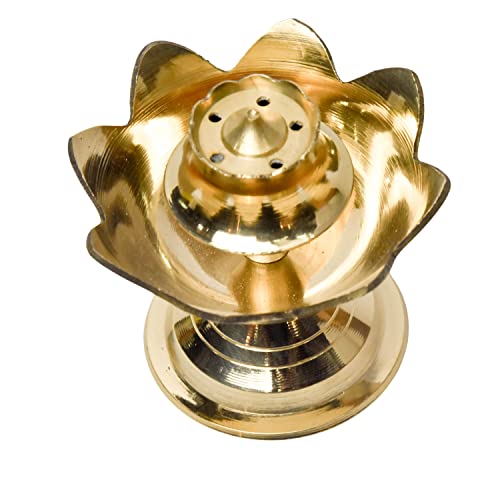 Brass Lotus Design Agarbatti/Dhoop Holder Decor