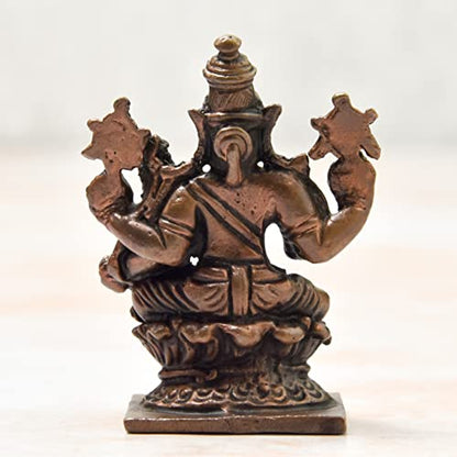 Handmade Copper Lakshmi Hayagriva Idol Bhimonee Decor