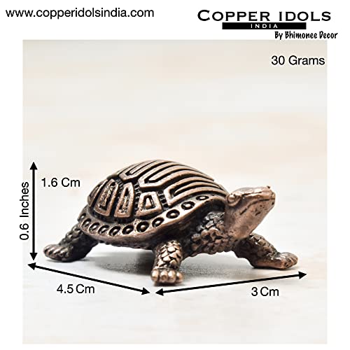 Handmade Turtle Kurma Tortoise with Copper Plate Dimensions