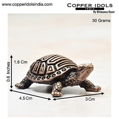 Handmade Turtle Kurma Tortoise with Copper Plate Dimensions