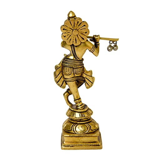 Brass Standing Krishna Idol Bhimonee