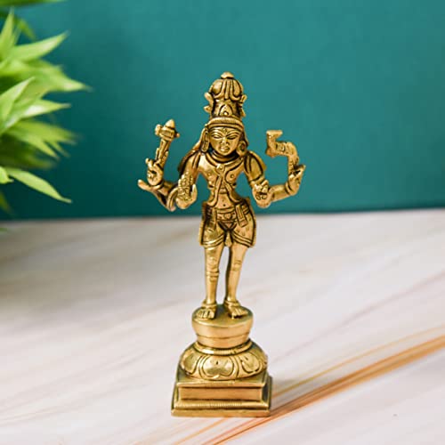 Brass Standing Shiva Idol, 6 inches