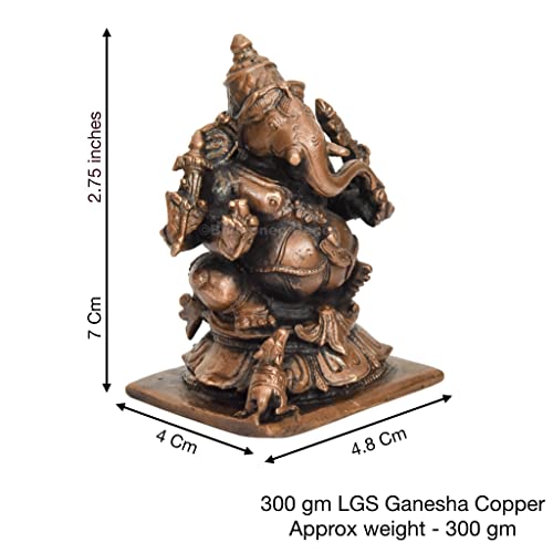 Handmade Copper Vinayaka Ganesh 2.75 inches Dimensions