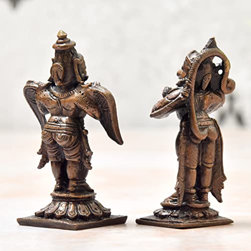 Copper Garuda Hanuman Set 2.75 inch India