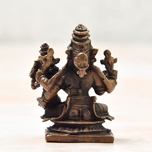 Copper Handmade Lakshmi Narasimha Idol Bhimonee Decor