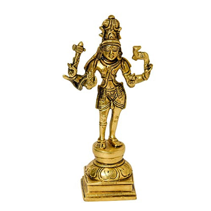 Brass Standing Shiva Idol, 6 inches India