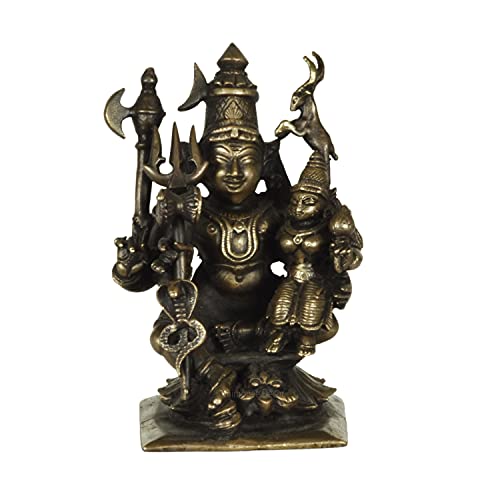 Copper Lord Shiv Parwati Idol