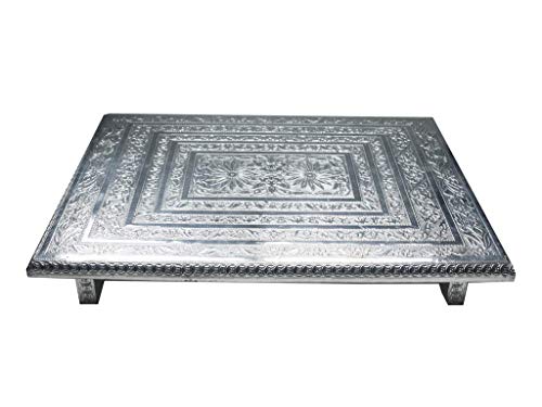 Buy Fancy Aluminium Foil Designer 18x12 Rectangle Chowki