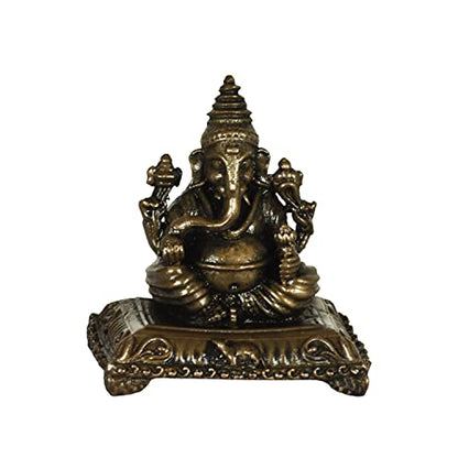 Copper Handmade Ganesha 2.1 inches Sitting Idol India