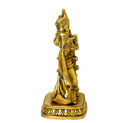 Bhimonee Decor Brass Radha Krishna Idol for Home Décor, 2.15 kg, 8.5 inches, Brass Black Antique Finish, 1 Piece