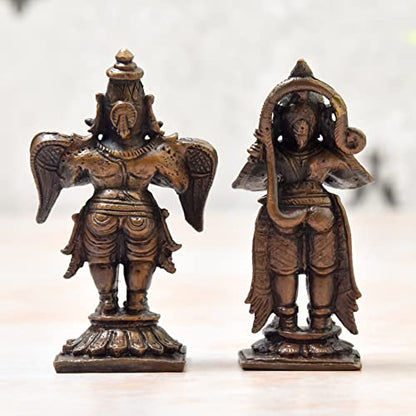 Copper Garuda Hanuman Set 2.75 inch Bhimonee Decor