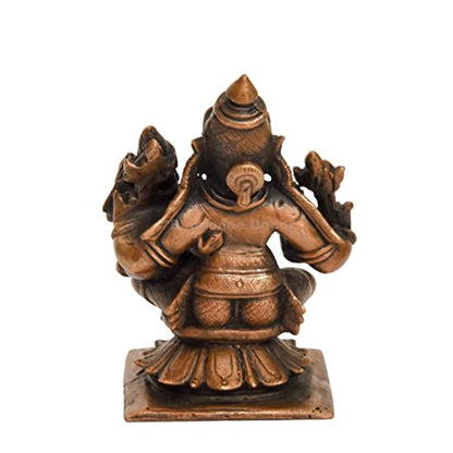 Handmade Copper Lakshmi Narasimha Swamy Idol Bhimonee Decor