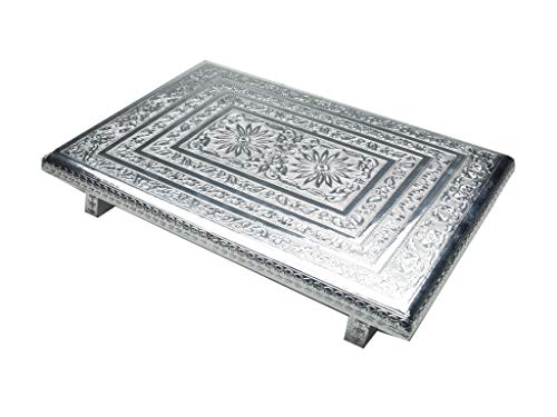 Fancy Aluminium Foil Designer 15x10 Rectangle Chowki Top View