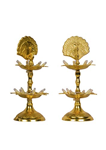 Pure Brass Neeranjan Electric Gold Bulb Lights Diya  Bangalore