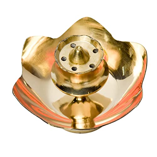 Brass Lotus Design Agarbatti/Dhoop Holder Bhimonee Decor