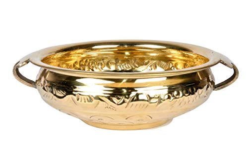 Pure Brass Solid Hammered Design Urli/Decorative Bowl 8