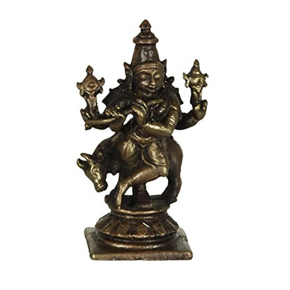 Bhimonee Decor Copper Handmade Small Lord Cow Krishna 2 inches Idol Statue Showpiece for Home Temple Decor II Office Desk II Nice Gift Ideal for Good Luck Wishes II
