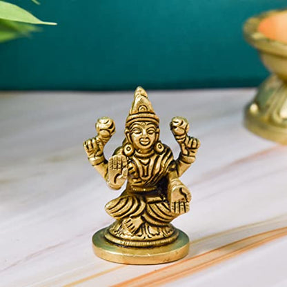 Brass Sitting Laxmi Idol 2.5 Inches