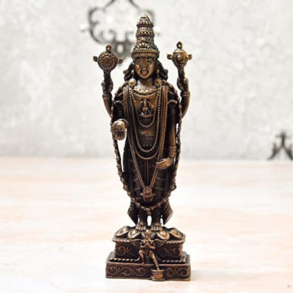 Handmade Copper Balaji with Garuda Idol 5 inche