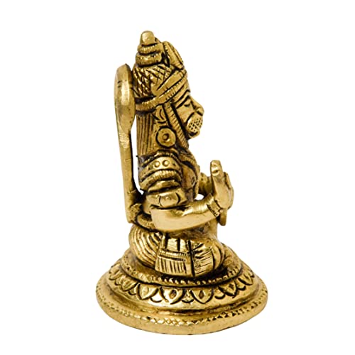  Brass Sitting Hanuman Idol Bhimonee