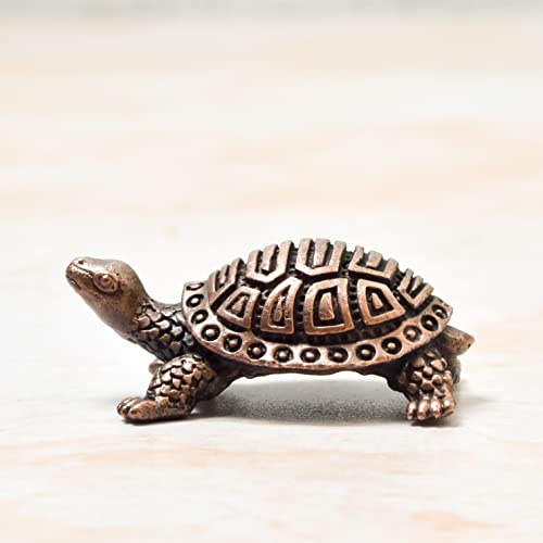 Handmade Turtle Kurma Tortoise with Copper Plate Side View