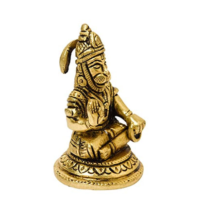  Brass Sitting Hanuman Idol 3 Inches