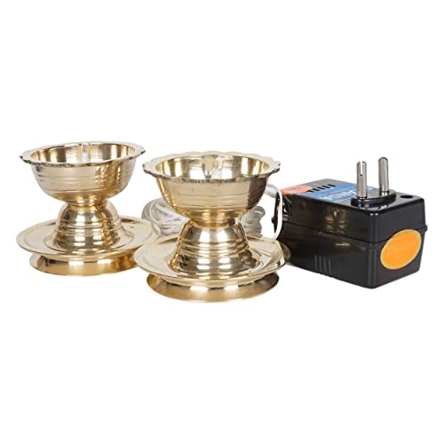 Pure Brass Udupi Nanda Electric Gold Bulb Diya