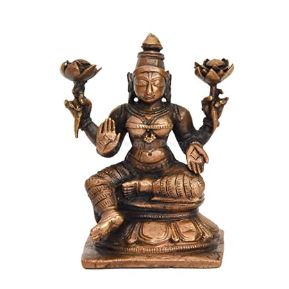 Handmade Copper Lakshmi Idol