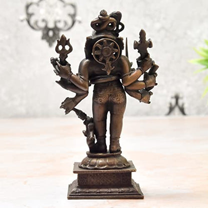  Handmade Copper Kalabhairava Idol Bhimonee Decor