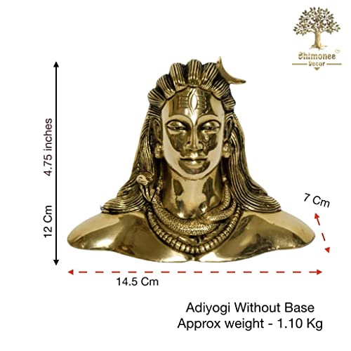 Brass Adiyogi Shiva Idol Size