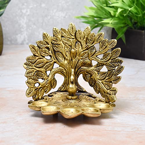 Pure Brass Kalpavriksha Deepam, 4.5 inches