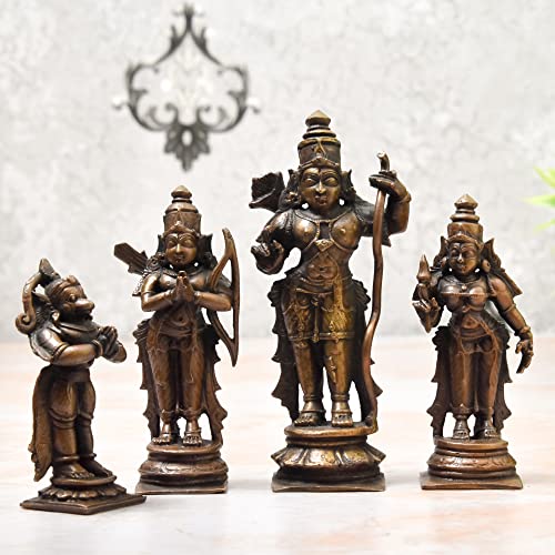 Copper Idols India Handmade Ram Parivar Idol