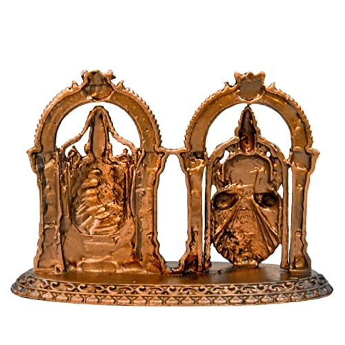 Handmade Copper Balaji with Padmavati Lakshmi Idol Bhimonee Decor