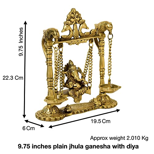 Brass Ganesha Idol with Jhula Size