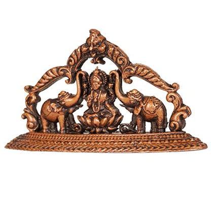 Handmade Copper Gaja Lakshmi Idol Bhimonee Decor