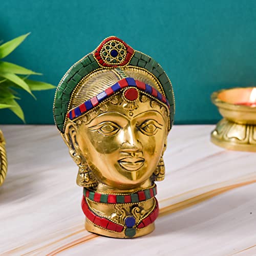 Brass Stone Work Gowri Head