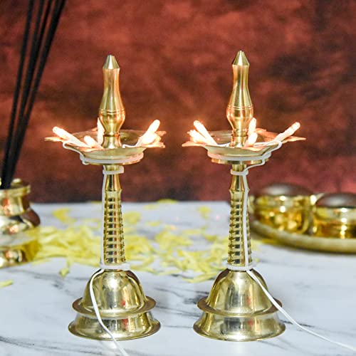Pure Brass Electric Lighting Kerla Table Diya
