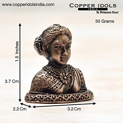 Handmade Copper Gowri Idol Dimensions