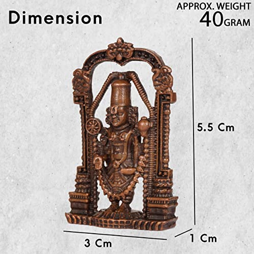 Handmade Copper Balaji Idol 2 inches Dimensions