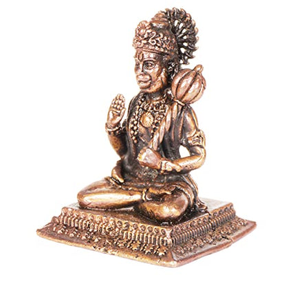  Handmade Copper Hanuman Idol 1.8 inches  Bhimonee Decor