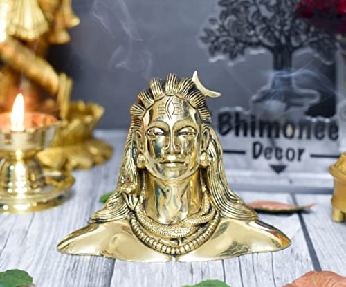 Brass Adiyogi Shiva Idol