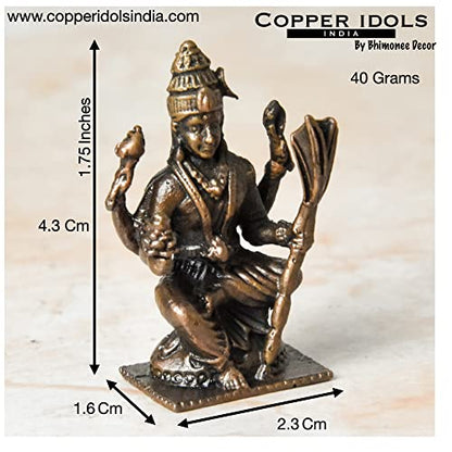 Copper Idols India Handmade Copper Rajarajeshwari Idol Dimensions