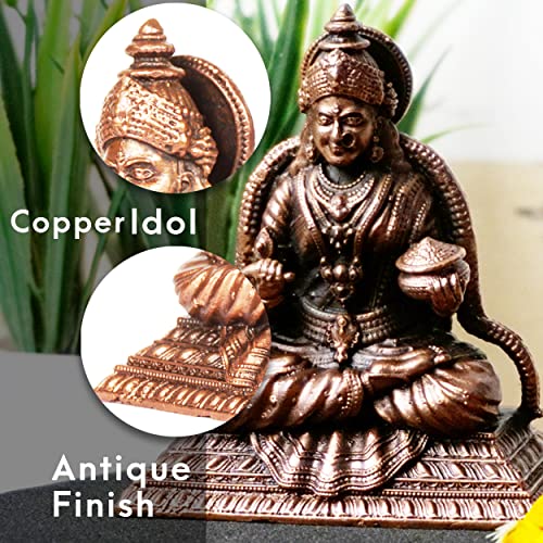 Handmade Copper Annapurna Devi Idol  Antique Finish