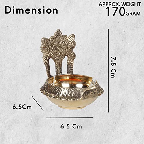 Pure Brass Shanku Chakra Kuber Electric Lights Diya  Dimensions