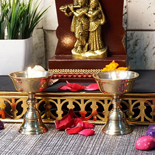 Pure Brass Electric Akhand Jyothi Table Lights Diya India